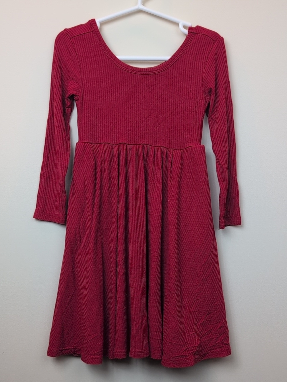 Little Sleepies Red Ribbed Twirl Dress 3T